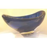 Early 20thC Geoffrey Baxter designed Whitefriars oval bowl, pattern no 9515,