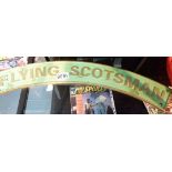 Cast iron Flying Scotsman sign