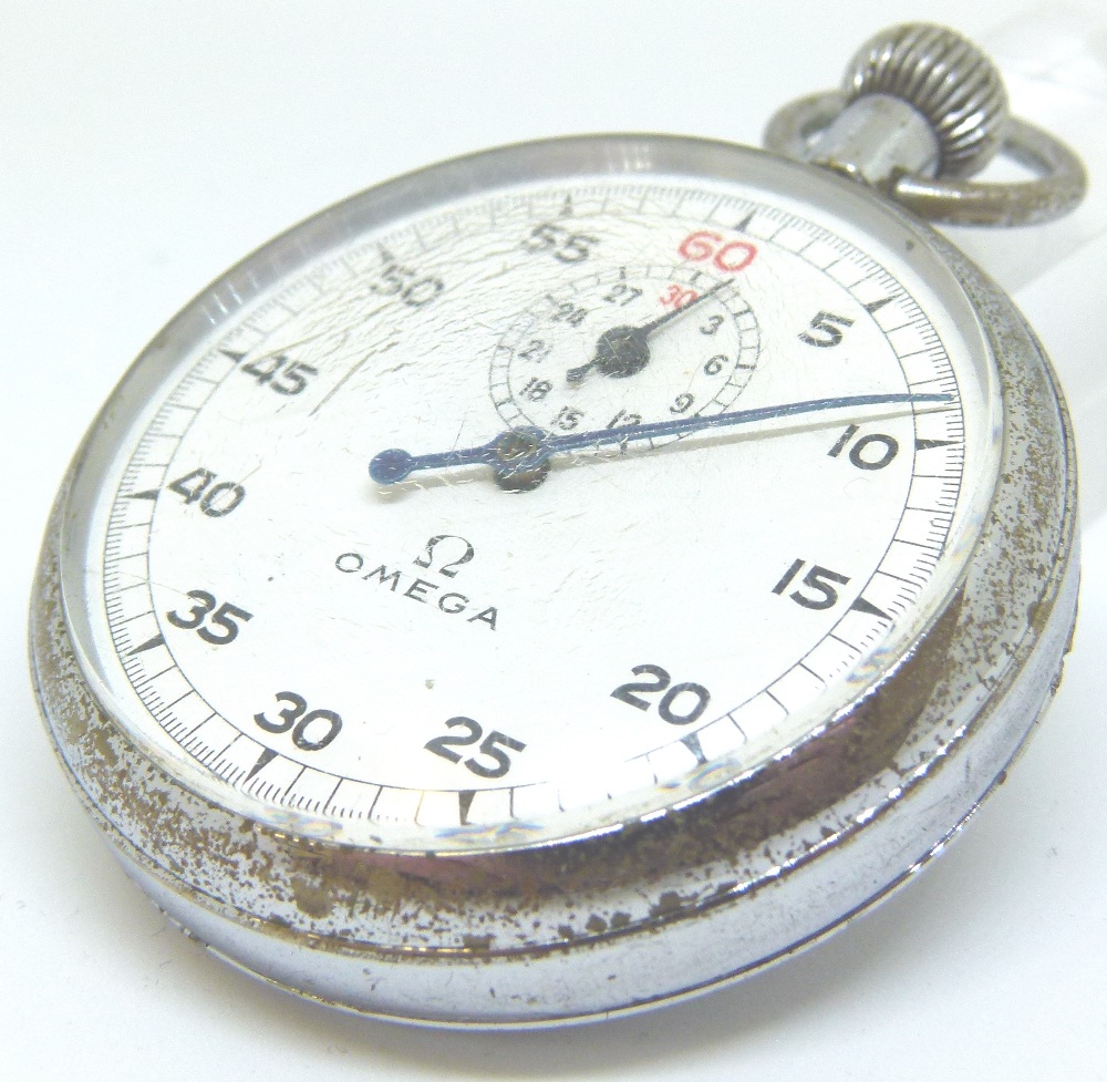 Chrome plated Omega stopwatch A/F