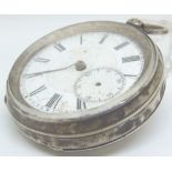 Continental 935 silver open face key wind pocketwatch,