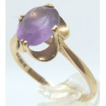 9ct gold amethyst ring