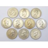 Ten UK £2 coins,