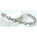 Sterling silver fancy solid bracelet