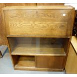 Drop front bureau with two under shelves