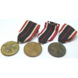 Three German WWII War Merit Medals