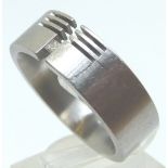 Diamond and titanium ring