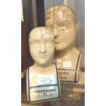 Two Phrenology heads, one large, one sma