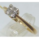 18ct gold princess cut diamond ring, RRP £800,