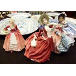 Three first quality Royal Doulton figures, Janet HN 1537,