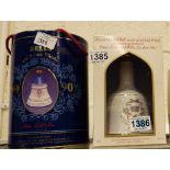 Two collectable boxed Bells whisky decanters 1990 and 1982