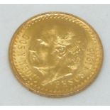 1945 Mexican 2 1/2 peso gold coin