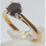 18ct black diamond, 5/8 ct. 4.