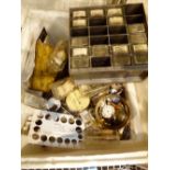 Box of mixed wrist and pocket watch movements,