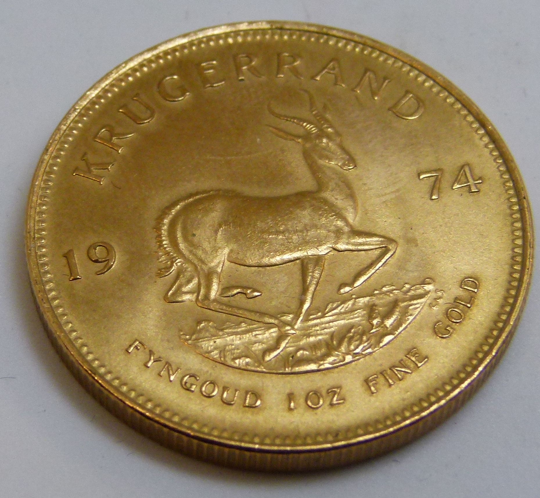 1974 Full 22 ct gold South African Krugerrand - Image 2 of 2