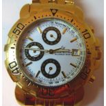 Gents Claude Valentino gold coloured chronograph,