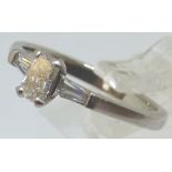 950 platinum 1/3ct diamond set solitaire ring