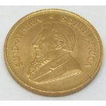 1974 Full 22 ct gold South African Krugerrand