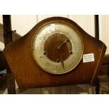 Smiths oak cased Westminster chime mantle clock