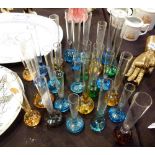 Twenty six bud vases with bubble bases