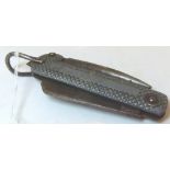 Naval Marine folding metal pocket knife,