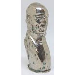 Silver plated Gladstone figure vesta case