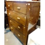 Art Deco chest of two small over three long drawers