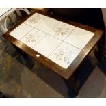 Retro tile top coffee table,