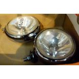 Two Maxtel 1980's chrome spot lamps