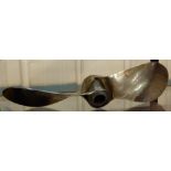 Chrome, steel boat propeller, L: 25 cm