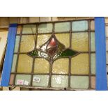 Stained glass window panel, 45 x 60 cm