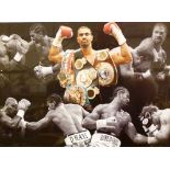 Large framed photograph of David Haye si