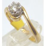 18ct gold 0.15ct diamond solitaire, RRP