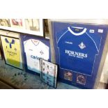 Three Oldham Athletic, framed, signed fo