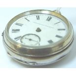 Hallmarked silver Chester fusee movement crown wind open faced pocket watch A/F