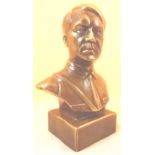 Brass Hitler bust,