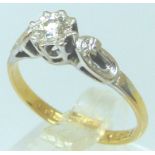 18ct solitaire diamond, 2.