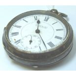 925 silver open face key wind pocket watch marked T Lovejoy, Wimbledon,