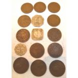 Box of Indian coins including silver examples