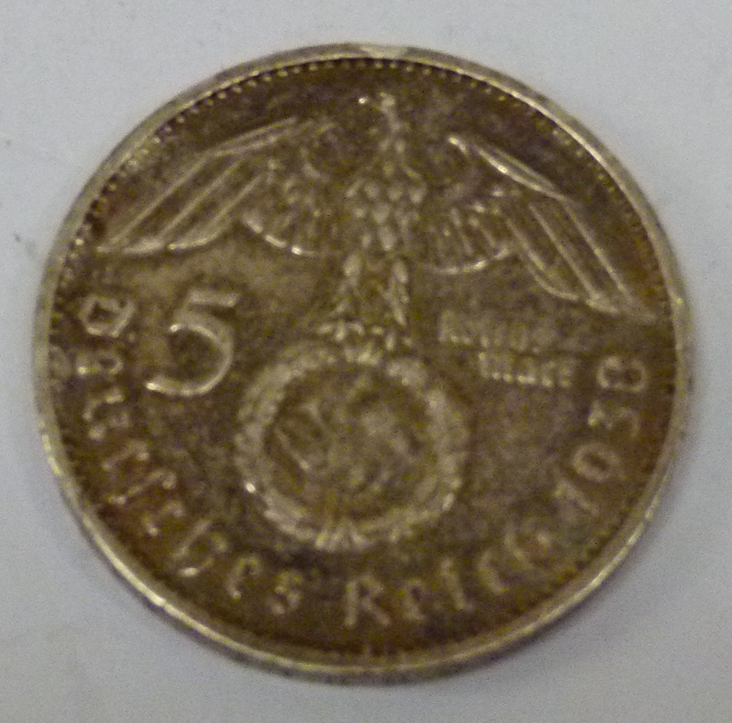 1938 German silver coin - Bild 2 aus 2