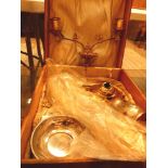 Antique cased last rites ecclesiastical set