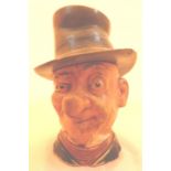 Ceramic WC Fields character pot