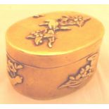 Japanese brass snuff / trinket box