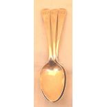 Set of three Georgian teaspoons, 50g, assay London 1829,