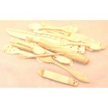 Mixed selection of ivory pieces