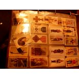 Four large 5 small albums of cigarette cards,