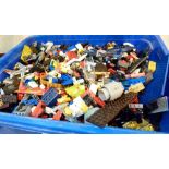 Box of loose Lego parts, approximately 8.