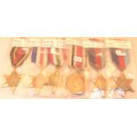 WWII special constable medal, five WWII stars 1939 - 1945 (2), Italy, Burmuda,