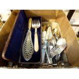 Large collection of silver plated cutlery