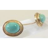 9ct gold turquoise studs