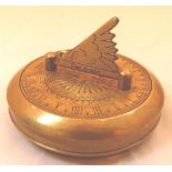 Brass decorative sundial signed Gilbert